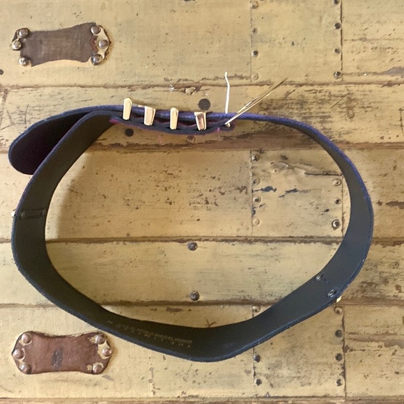 RETRO 90s VINTAGE LEATHER BELT THE LIMITED VINTAGE SUEDE LEATHER BELT M - Picture 4 of 10